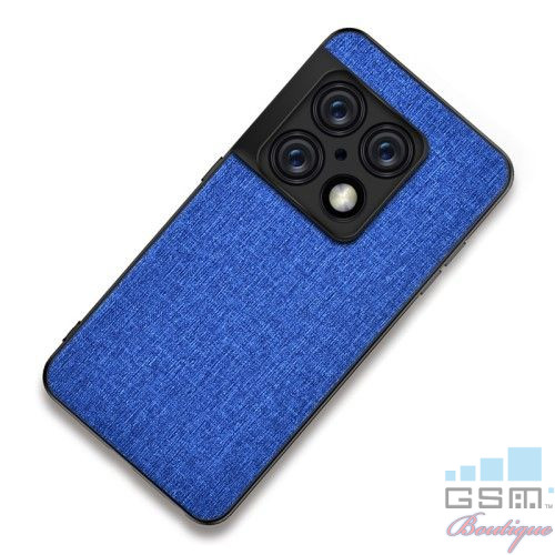 Husa Telefon OnePlus 10 Pro 5G Textil Albastra