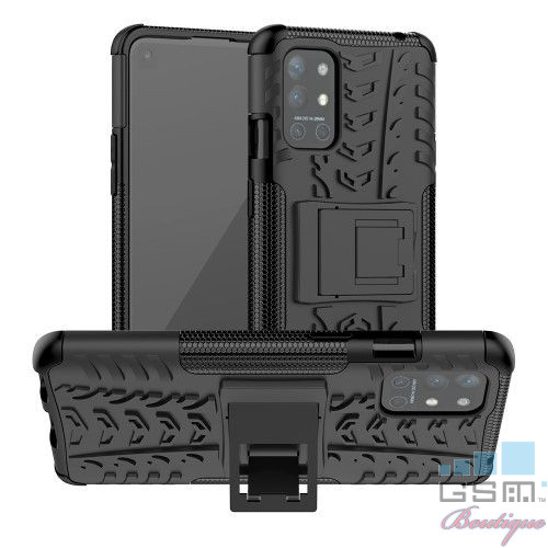 Husa Telefon OnePlus 9R / OnePlus 8T Dura Cu Kickstand Neagra