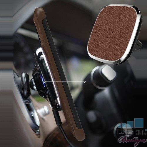 Incarcator Wireless Tip Suport Telefon Auto iPhone Samsung Huawei Pentru Ventilatie Magnetic NILLKIN MC016 Maro