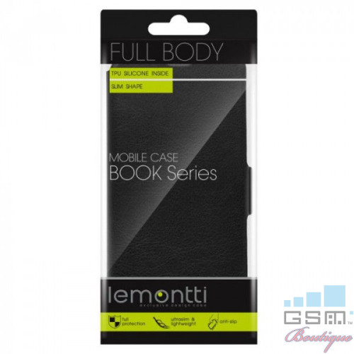 Lemontti Husa Book Elegant Huawei Y6 2019 Negru