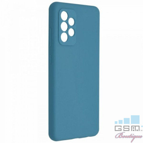 Lemontti Husa Silicon Soft Slim Samsung Galaxy A33 5G Dark Blue (material mat si fin, captusit cu microfibra)