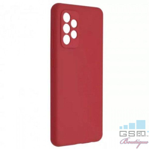 Lemontti Husa Silicon Soft Slim Samsung Galaxy A53 5G Santa Red (material mat si fin, captusit cu microfibra)