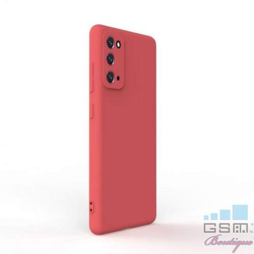 Lemontti Husa Silicon Soft Slim Samsung Galaxy S20 FE / S20 FE 5G Santa Red (material mat si fin, captusit cu microfibra)