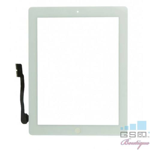 Touchscreen cu Buton Apple iPad 3 iPad 4 Alb