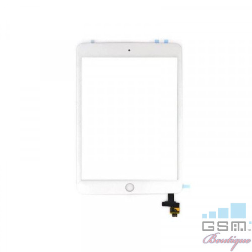 Touchscreen Cu buton si Conector IC Apple iPad Mini 3 Alb