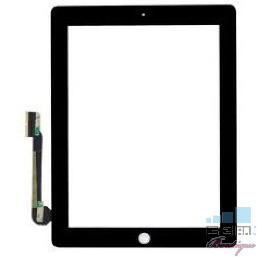 Geam Cu Touchscreen iPad 4 Wi-Fi + Cellular Negru