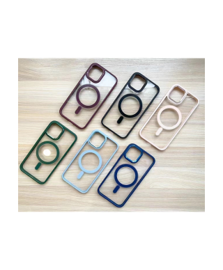 Husa Clear Magnetic Case Apple iPhone 12, iPhone 12 Pro Albastru Deschis