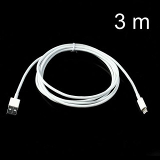 Cablu 3 Metri Lightning 8Pin La USB Data Si Incarcare iPhone SE Alb