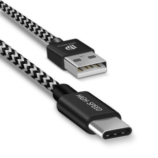 Cablu Date Si Incarcare USB Type C 3m Dux Ducis Textil Negru