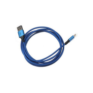 Cablu Date Si Incarcare USB Type C Samsung Huawei Allview Textil Albastru