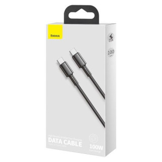 Cablu Date Si Incarcare USB Type C - USB Type C Baseus 1 m 100W Textil Negru