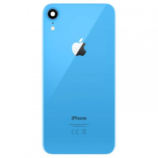Capac Baterie Spate iPhone XR Cu Ornament Camera Albastru