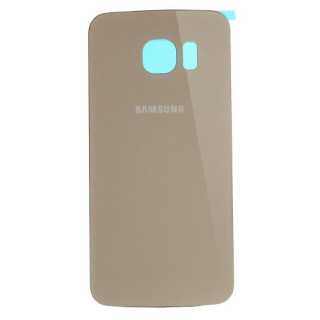 Capac Baterie Spate Samsung Galaxy S6 Edge SM G925 Cu Adeziv Sticker Auriu