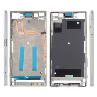 Carcasa Sony Xperia Z5 Corp Mijloc Cu Rama Originala Argintie