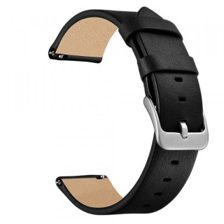 Curea Huawei Watch GT / Watch 2 22mm Piele Ecologica Neagra