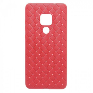 Devia Carcasa Woven Soft Huawei Mate 20 Red (flexibil cu design piele impletita cu gaurele pentru disiparea caldurii)