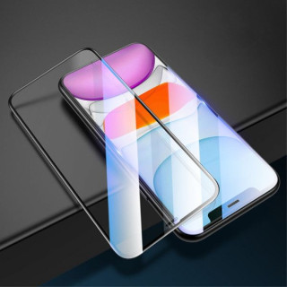 Folie de protectie USAMS Tempered Glass cu acoperire completa iPhone XR / 11 Neagra