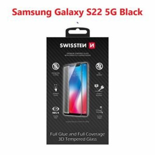 Folie Protectie Sticla Samsung Galaxy S22 5G Acoperire Completa Neagra