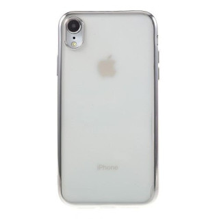 Husa iPhone XR TPU Transparenta Cu Margine Argintie