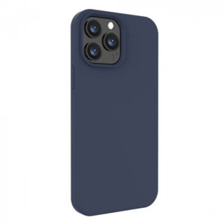 Lemontti Husa Liquid Silicon iPhone 13 Pro Dark Blue (protectie 360°, material fin, captusit cu microfibra)