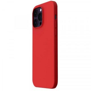 Lemontti Husa Liquid Silicon MagCharge iPhone 14 Pro Max Rosu (protectie 360°, material fin, captusit cu microfibra)