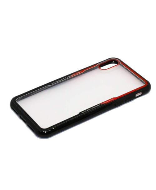 Husa Glass Plastic Case Apple Iphone X Rosie